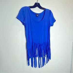 American Dream | Blue Ruffle Shirt | Size S